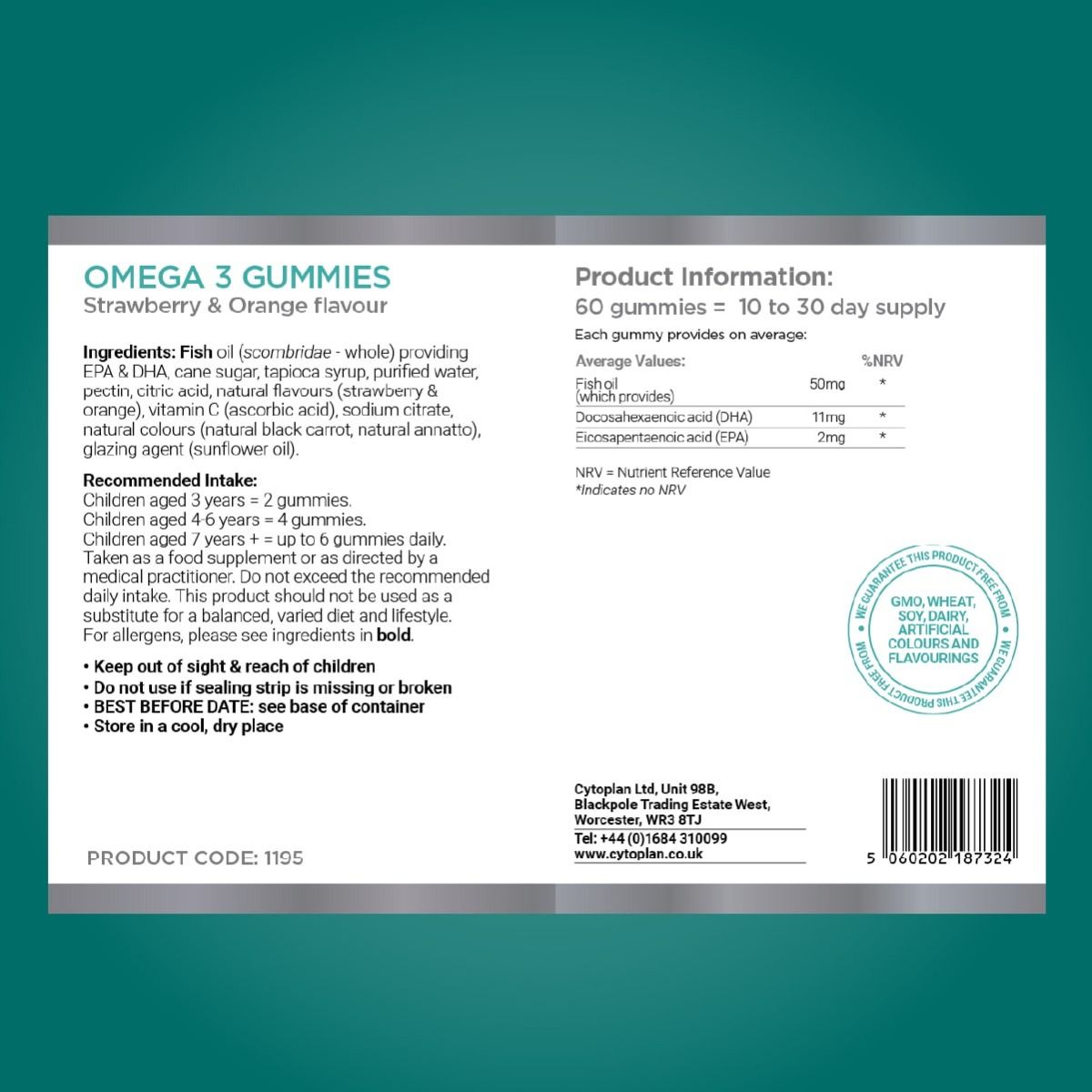 Cytoplan Childrens Omega 3 Gummies