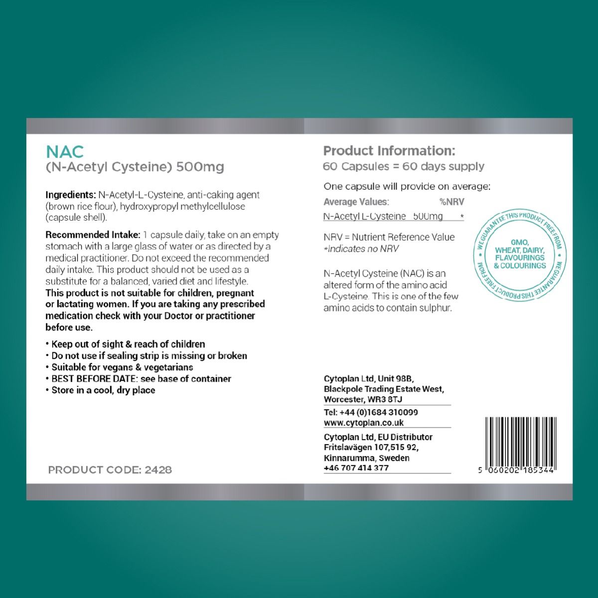 Cytoplan NAC (N-Acetyl Cysteine)