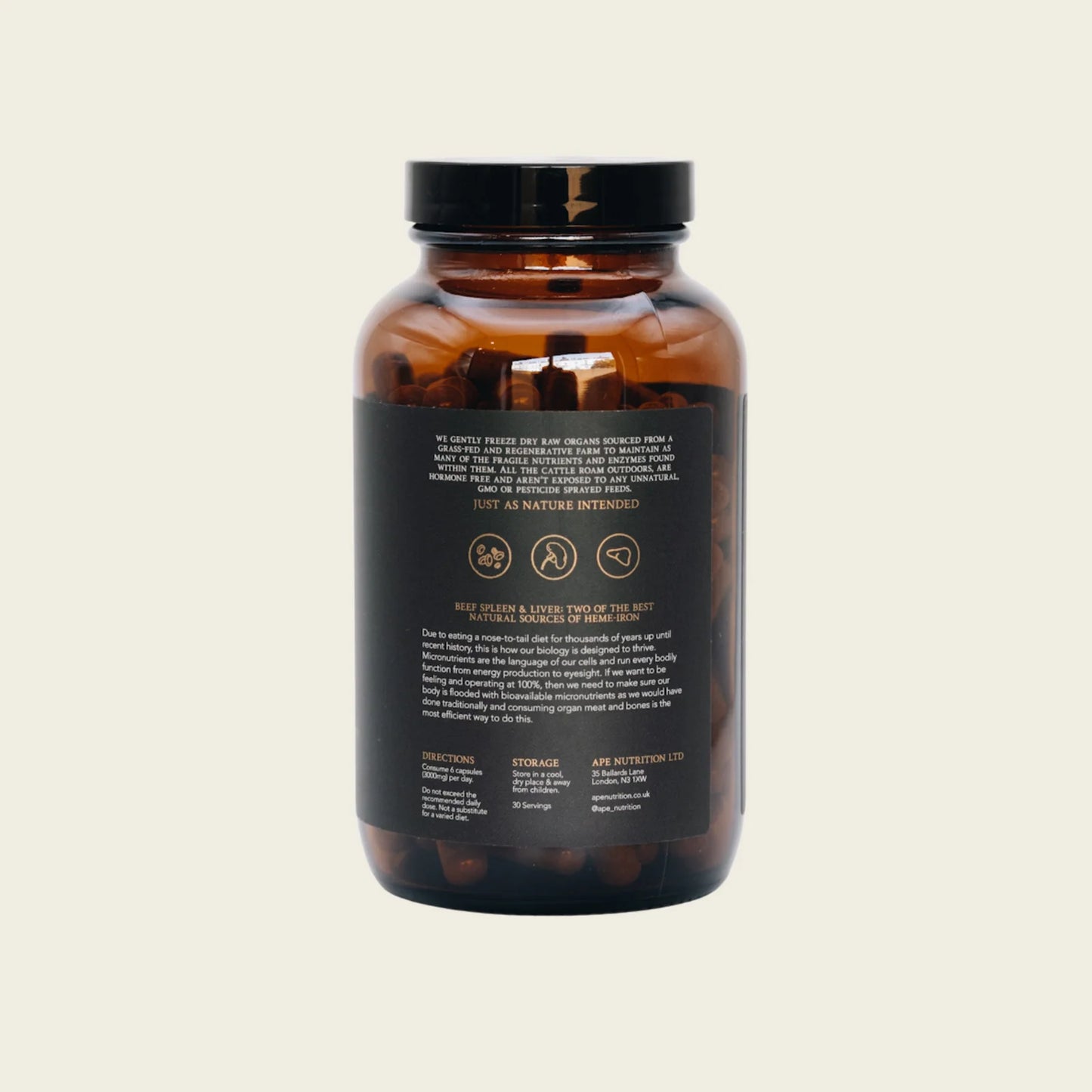 Ape Nutrition Grass-Fed Beef Spleen