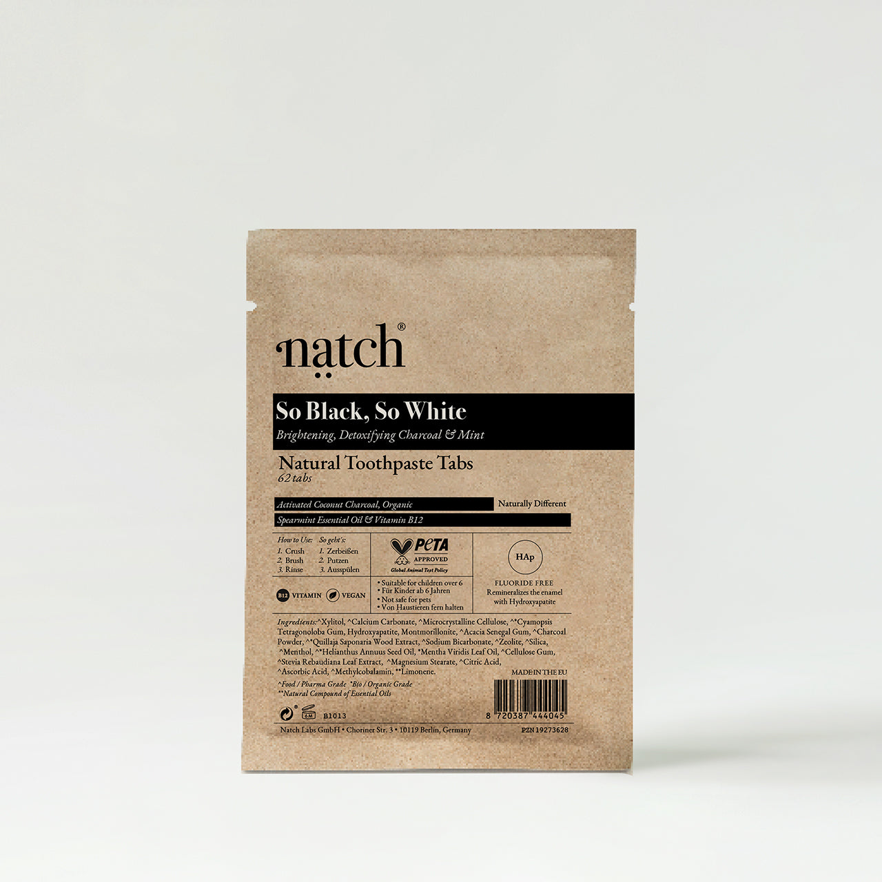 Natch So Black, So White Toothpaste Tabs