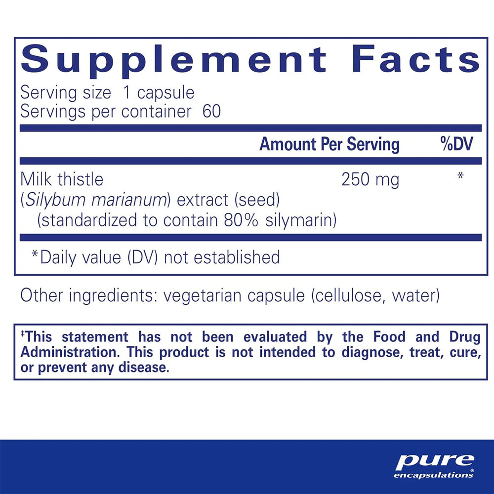 Pure Encapsulations Silymarin Milk Thistle Extract