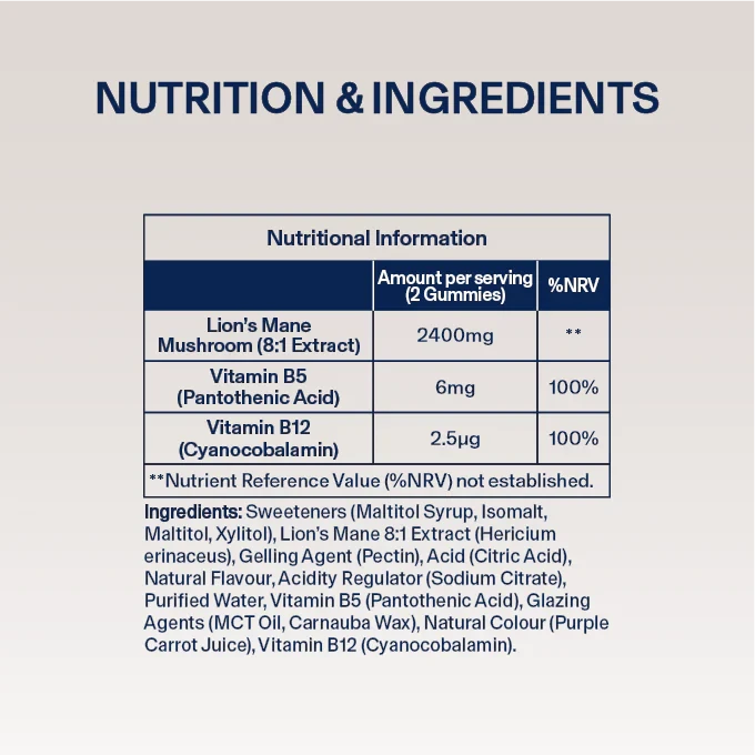 DIRTEA DIRTEA Focus Lion's Mane Focus Gummies