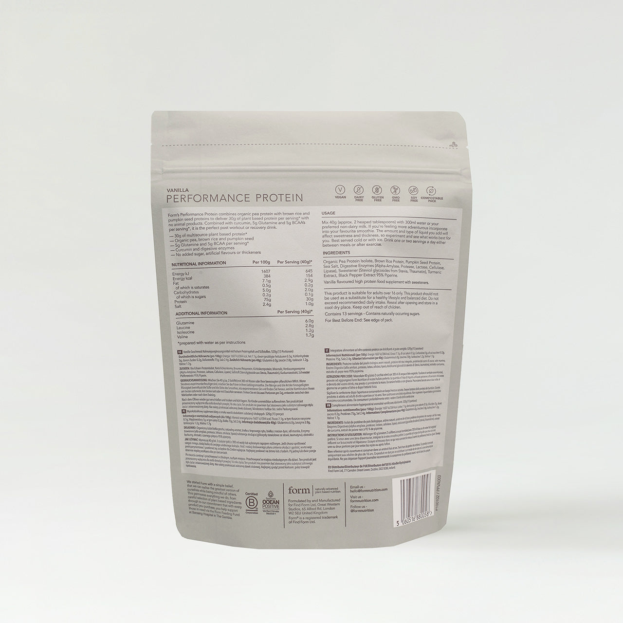 Form Nutrition Form Nutrition Performance Protein