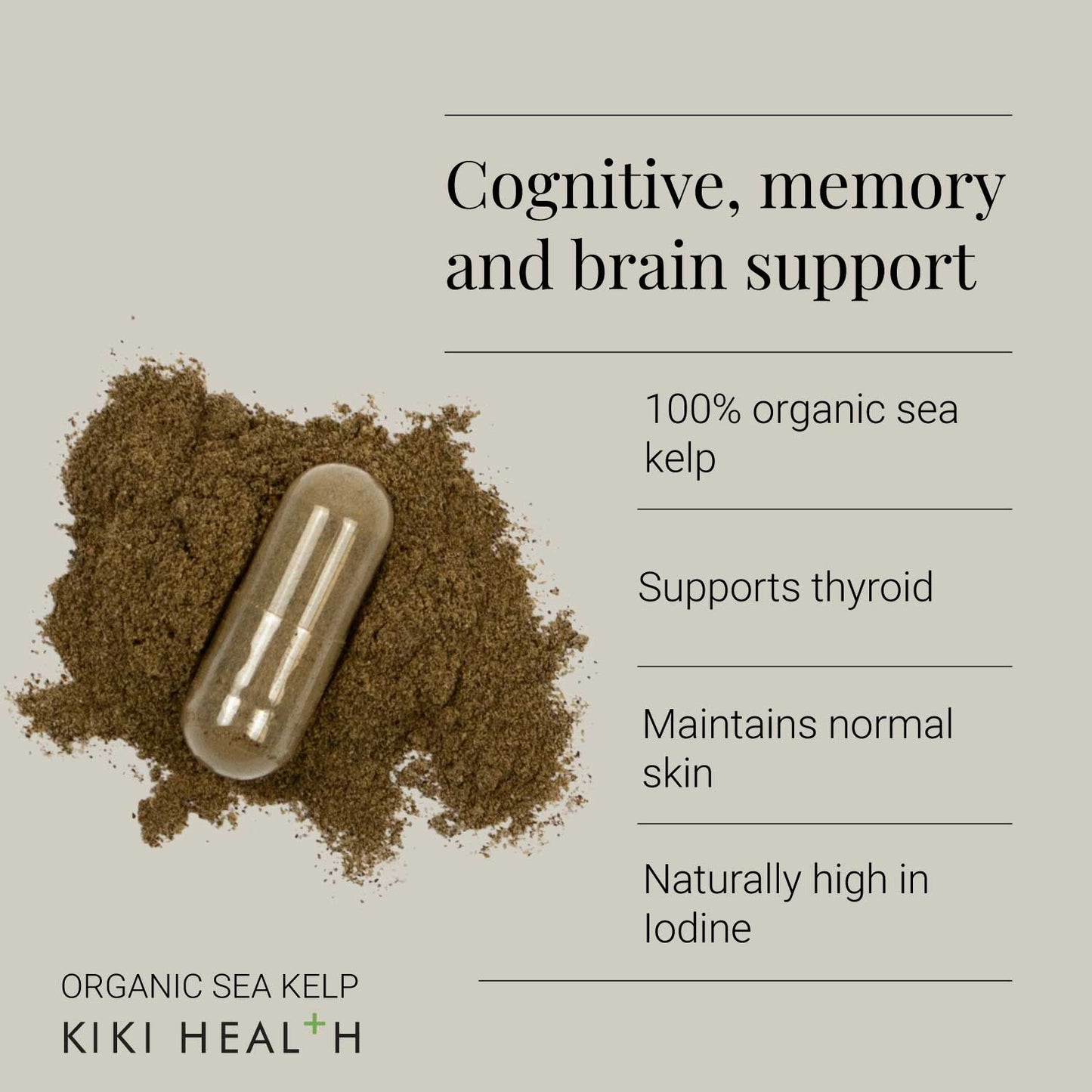 KiKi Health KIKI Health Sea Kelp (Iodine) Vegicaps, Organic
