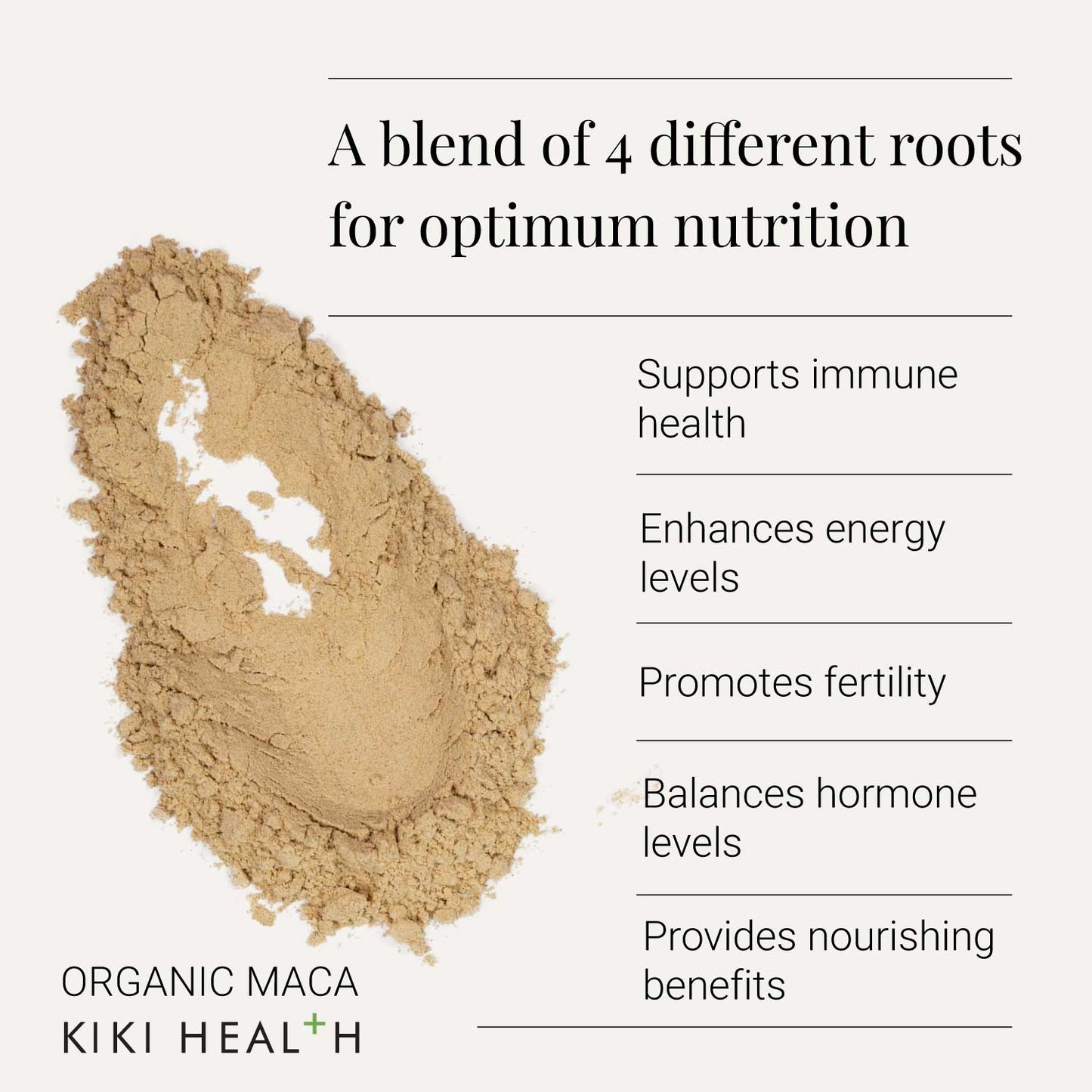 KiKi Health Maca Powder (4 Root Blend), Organic