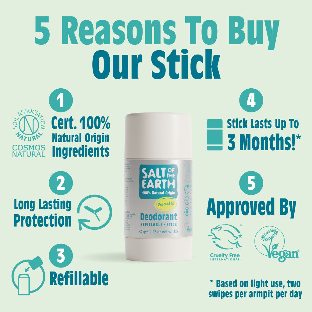 Salt of the Earth Salt of the Earth Unscented Natural Deodorant Stick