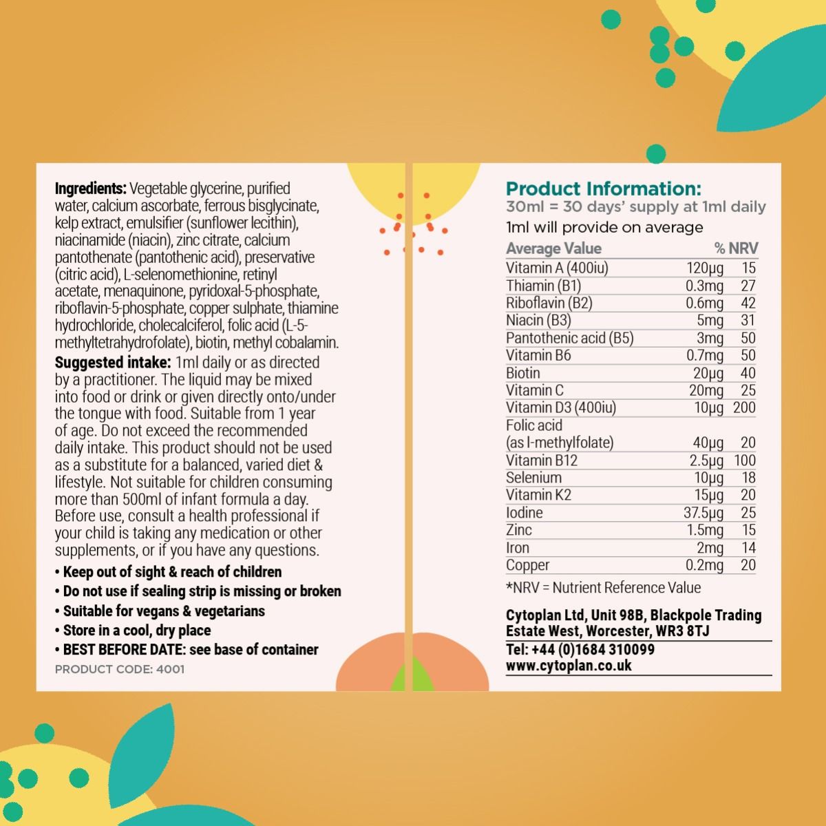 Cytoplan Children's Multivitamin Drops