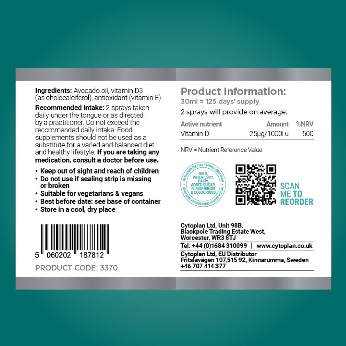 Cytoplan Vitamin D3 Spray