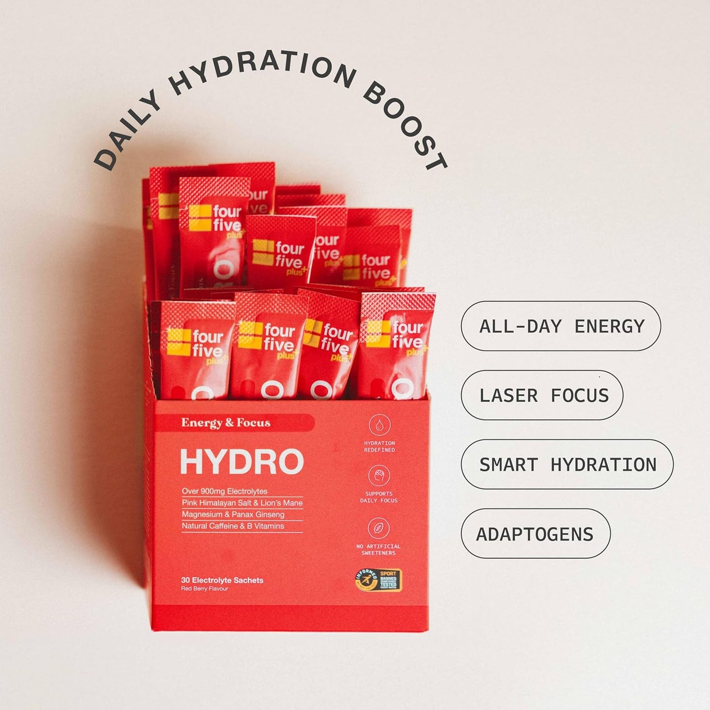 Fourfive Hydro Hydration Energy & Focus Sachets