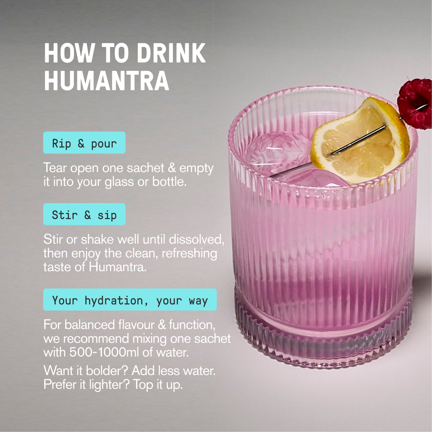 Humantra Electrolyte Raspberry Lemonade
