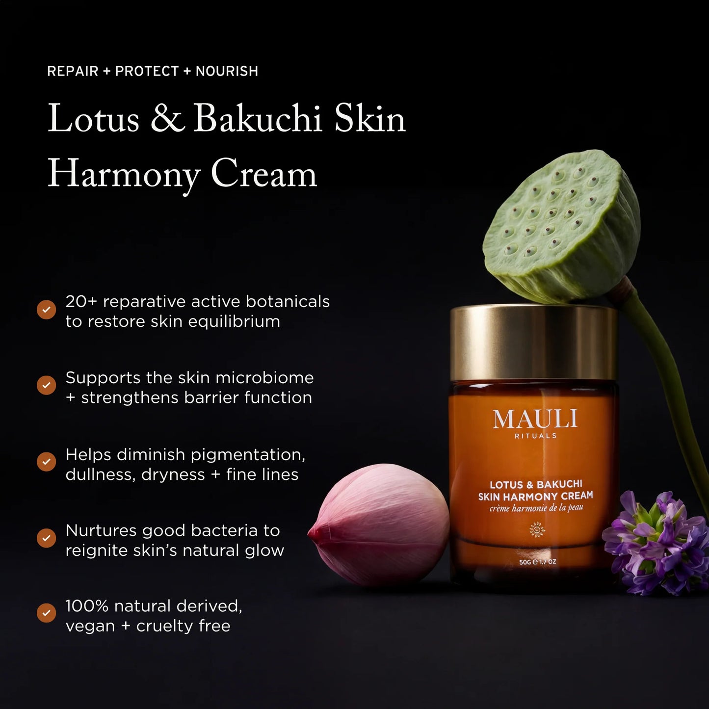 Mauli Rituals Lotus & Bakuchi Skin Harmony Cream
