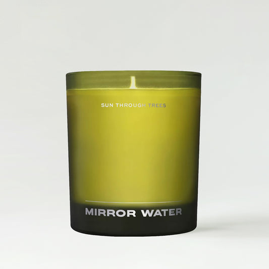 Mirror Water Sun Through Trees Candle