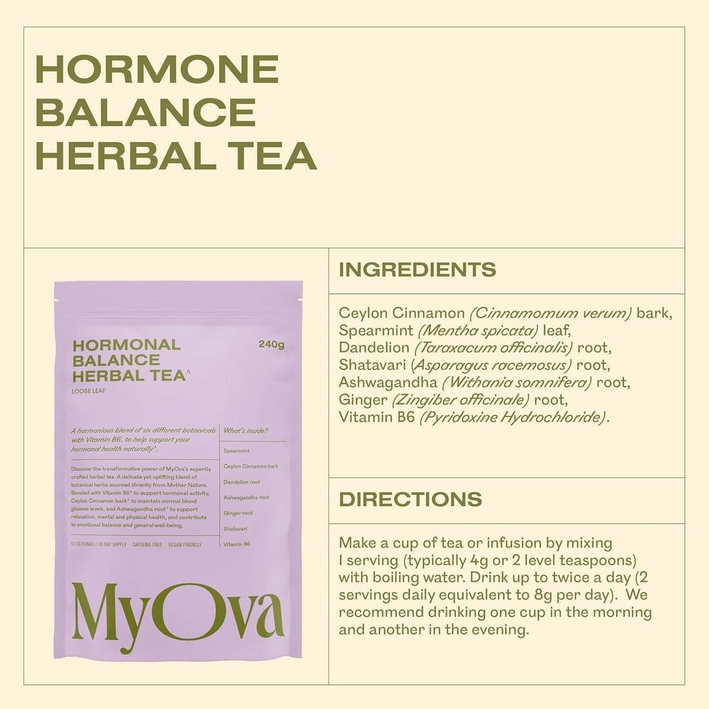 MyOva Hormonal Balance Botanical Tea
