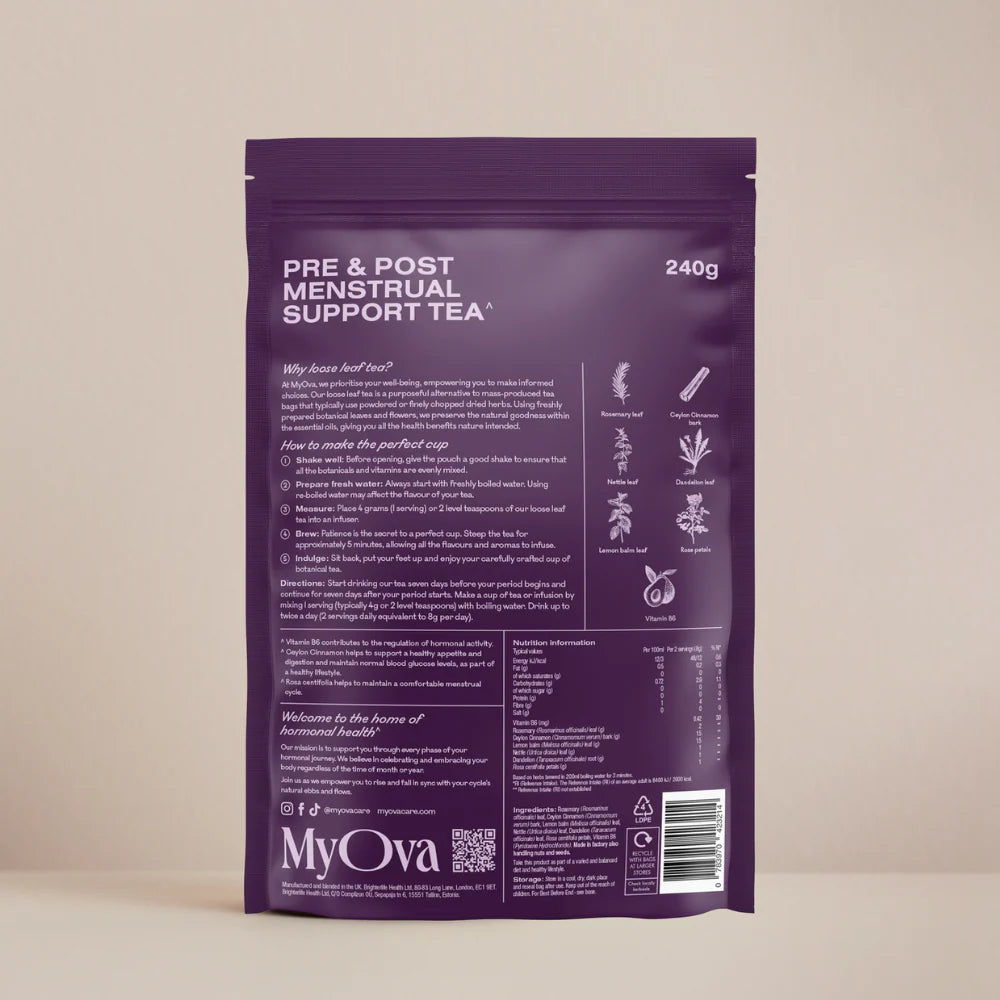 MyOva Pre & Post Menstrual Support Tea