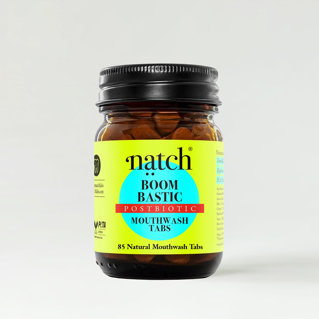 Natch Boombastic Postbiotic Mouthwash Tabs