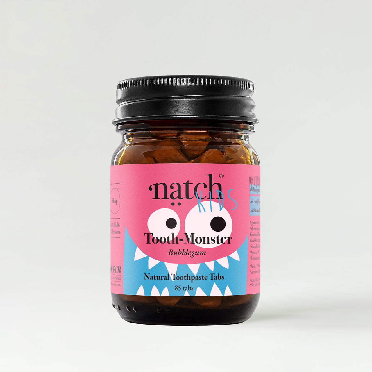 Natch Tooth Monster Bubblegum Toothpaste Tabs For Kids