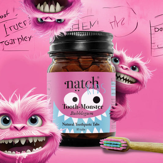 Natch Tooth Monster Bubblegum Toothpaste Tabs For Kids