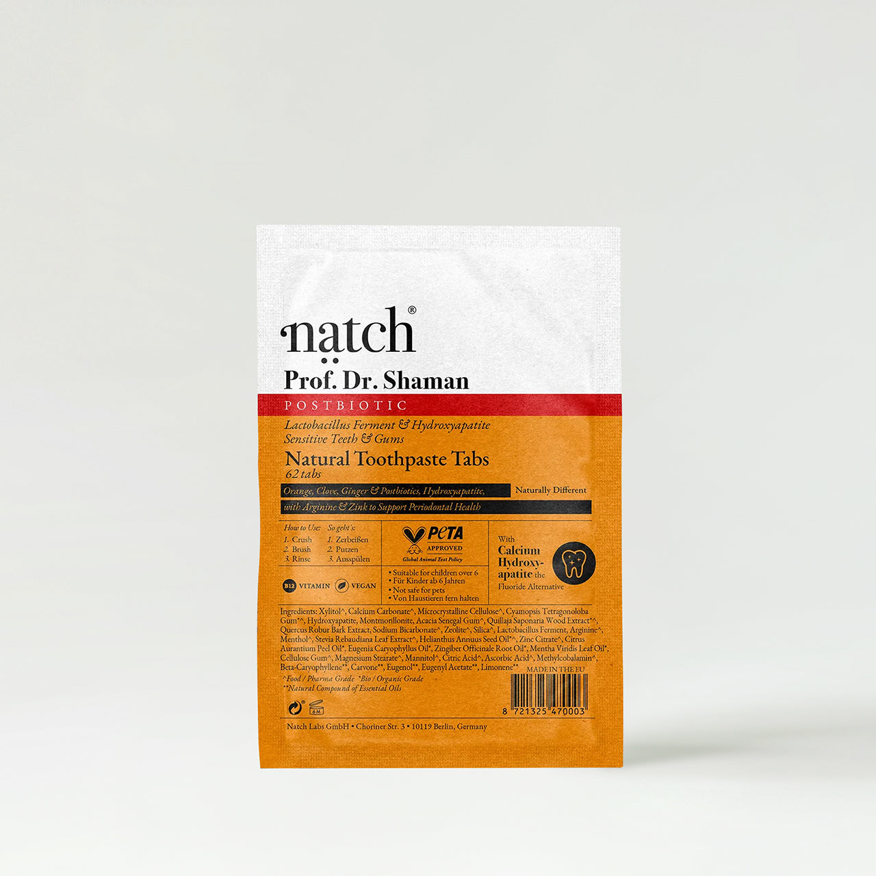 Natch Prof. Dr. Shaman Postbiotic Toothpaste Tabs