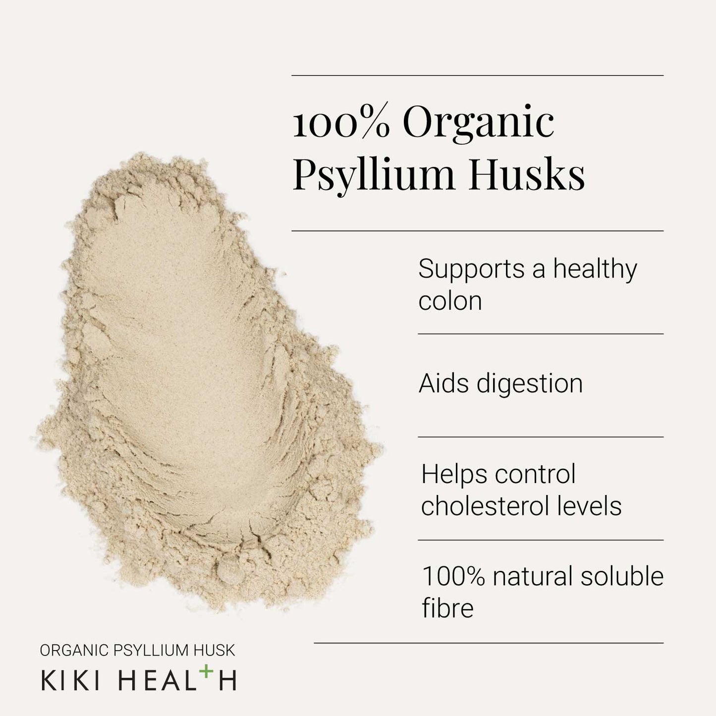 KIKI Health Organic Psyllium Husk Powder