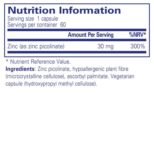 Pure Encapsulations Zinc 30