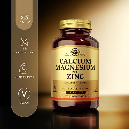 Solgar Calcium Magnesium Plus Zinc Tablets