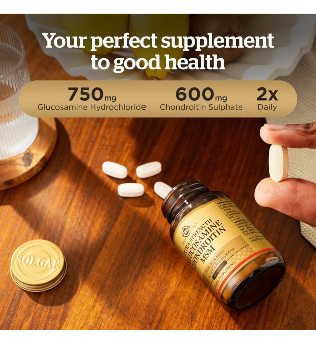 Solgar Extra Strength Glucosamine Chondrotin MSM Tablets