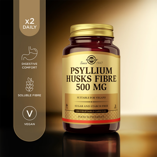 Solgar Psyllium Husks Fibre 500mg Vegetable Capsules