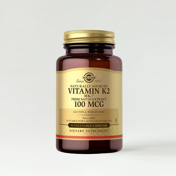 Solgar Natural Vitamin K2 (MK-7) 100mcg Vegetable Capsules