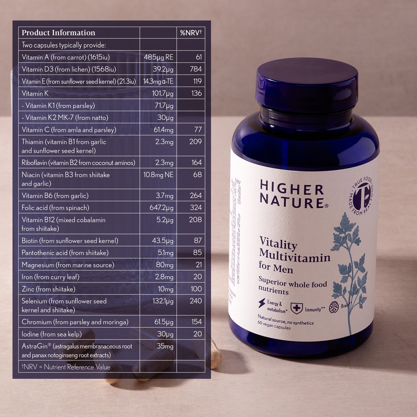 Higher Nature Vitality Multivitamin for Men