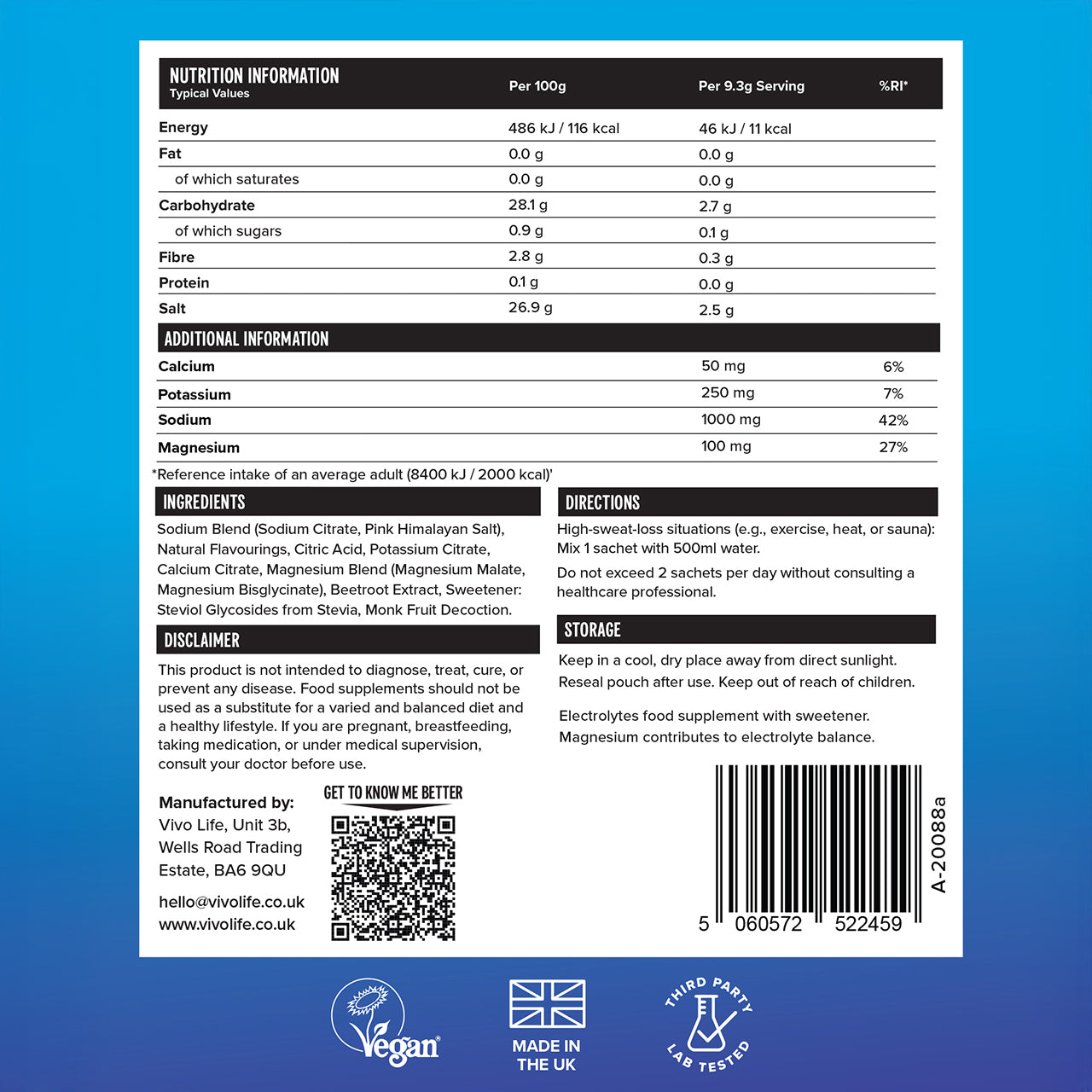Vivo Life SUSTAIN Electrolytes