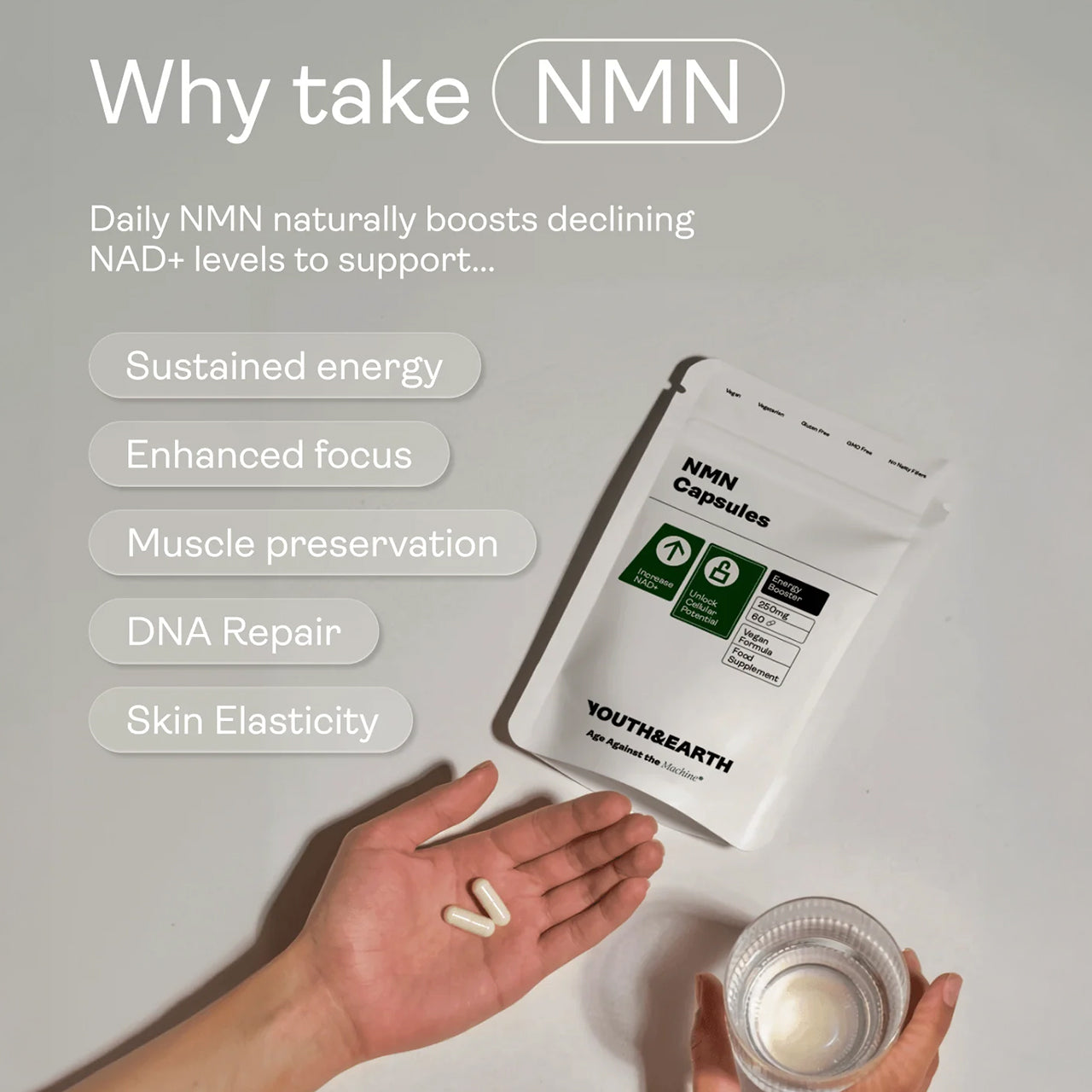 Youth & Earth NMN Capsules - NAD+ Booster