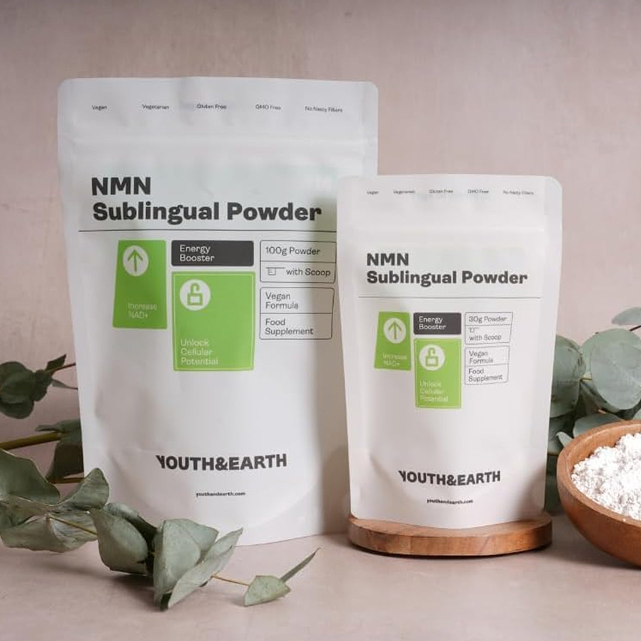 Youth & Earth NMN Sublingual Powder - NAD+ Booster
