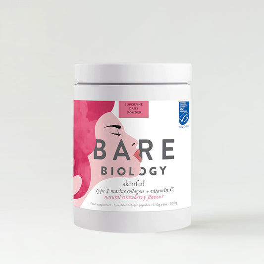 Bare Biology BARE BIOLOGY Skinful Marine Collagen + Vitamin C Strawberry flavour  - 300g