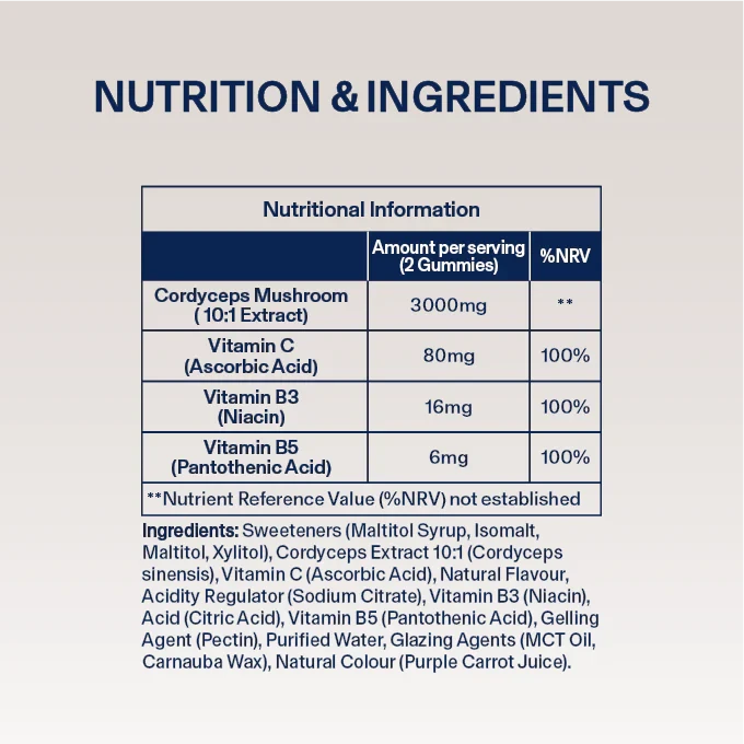 DIRTEA DIRTEA Cordyceps  Performance Gummies