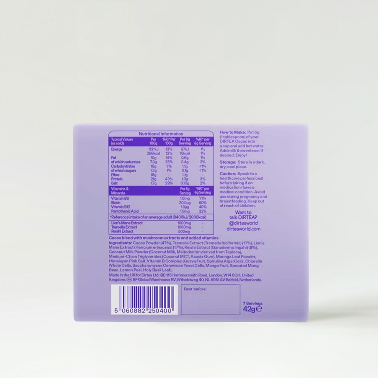 DIRTEA DIRTEA Organic Cacao Sachets