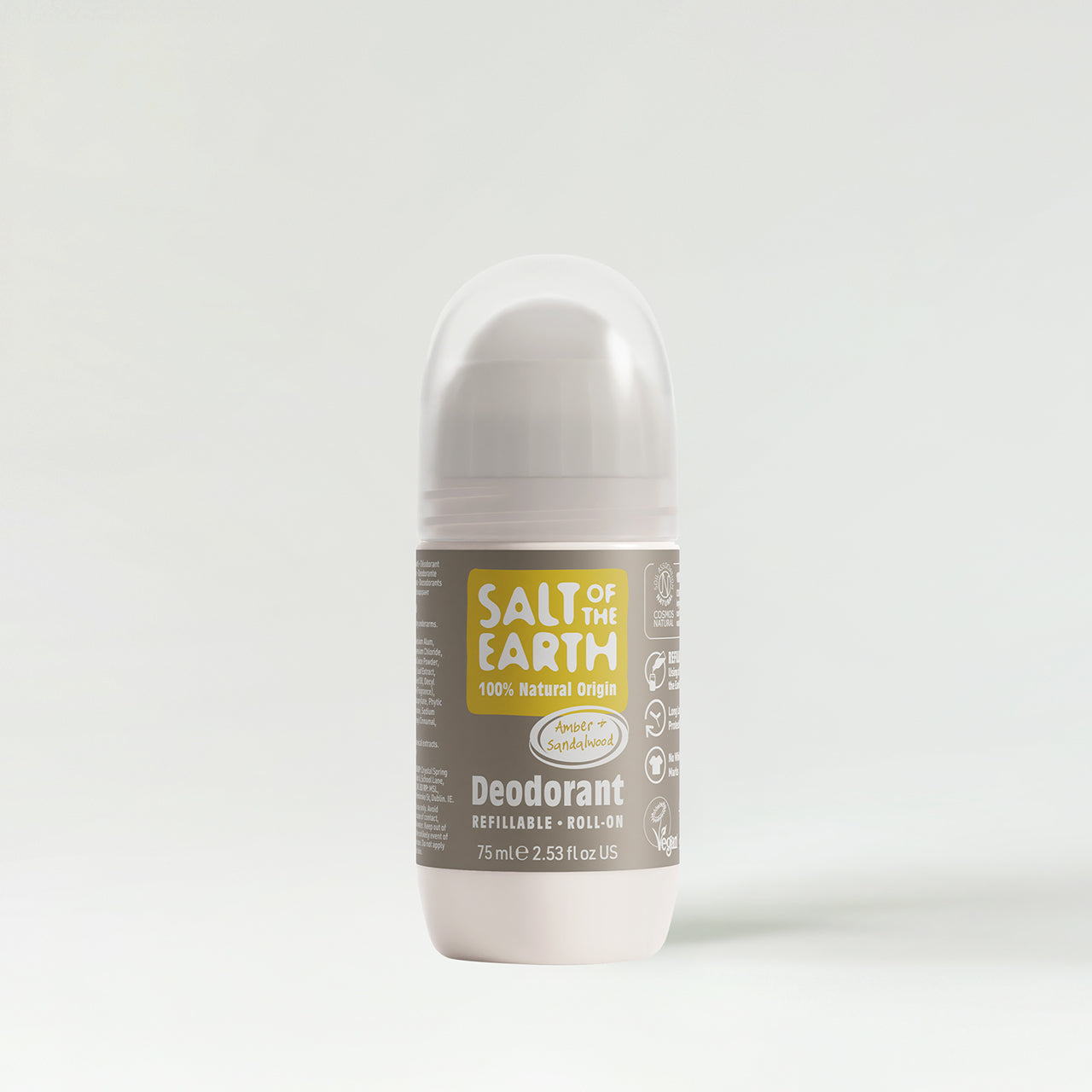 Salt of the Earth Salt of the Earth Amber & Sandalwood Natural Refillable Roll-On Deodorant