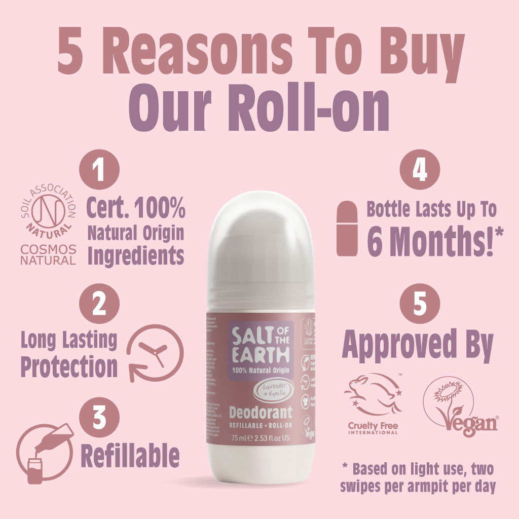 Salt of the Earth Salt of the Earth Lavender & Vanilla Natural Refillable Roll-On Deodorant