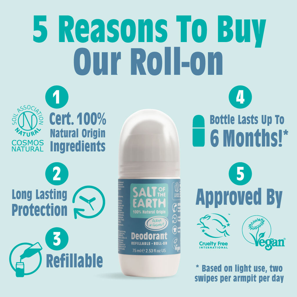 Salt of the Earth Salt of the Earth Ocean & Coconut Natural Refillable Roll-On Deodorant