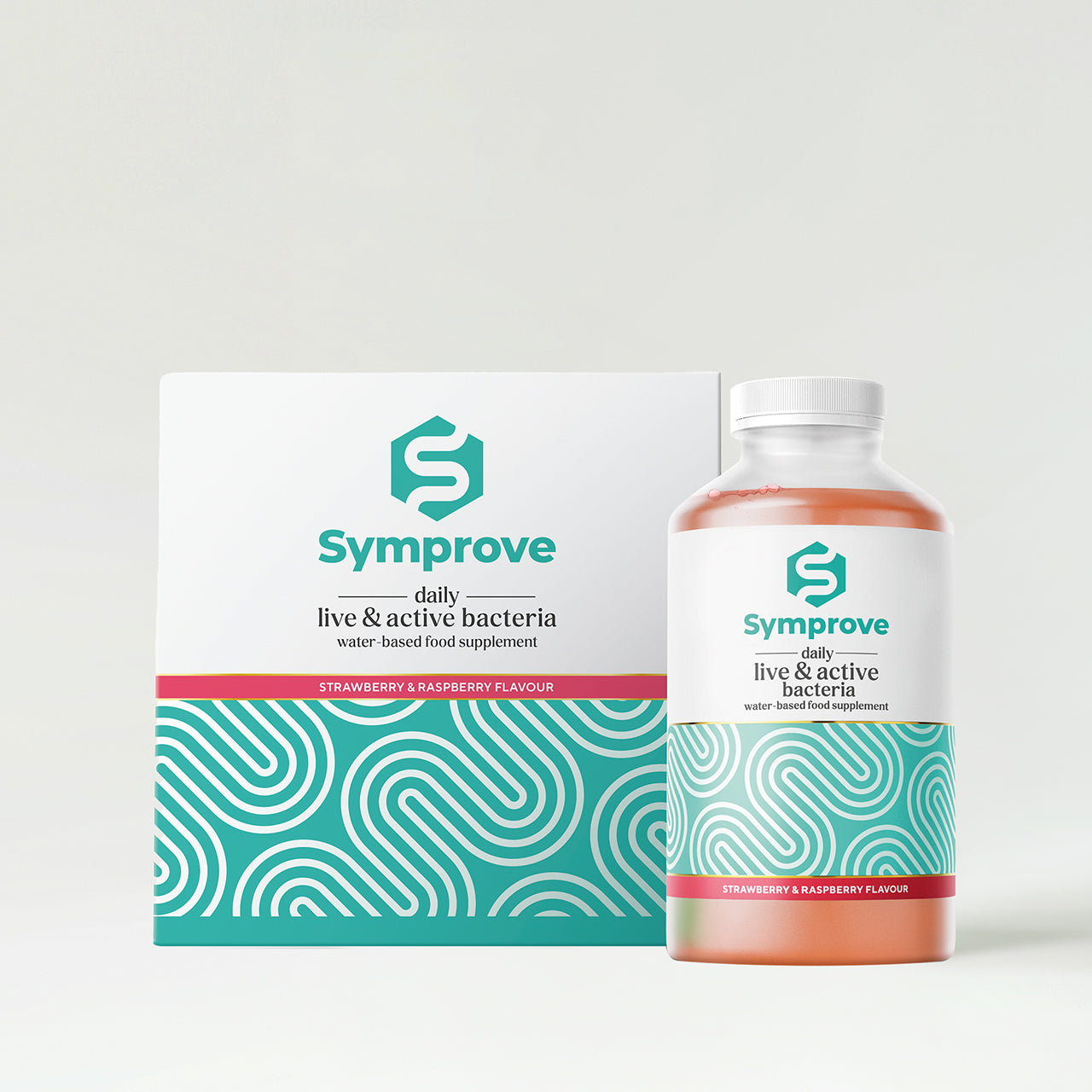 Symprove 4 x 500ml Symprove Daily Live & Active Bacteria Strawberry & Raspberry
