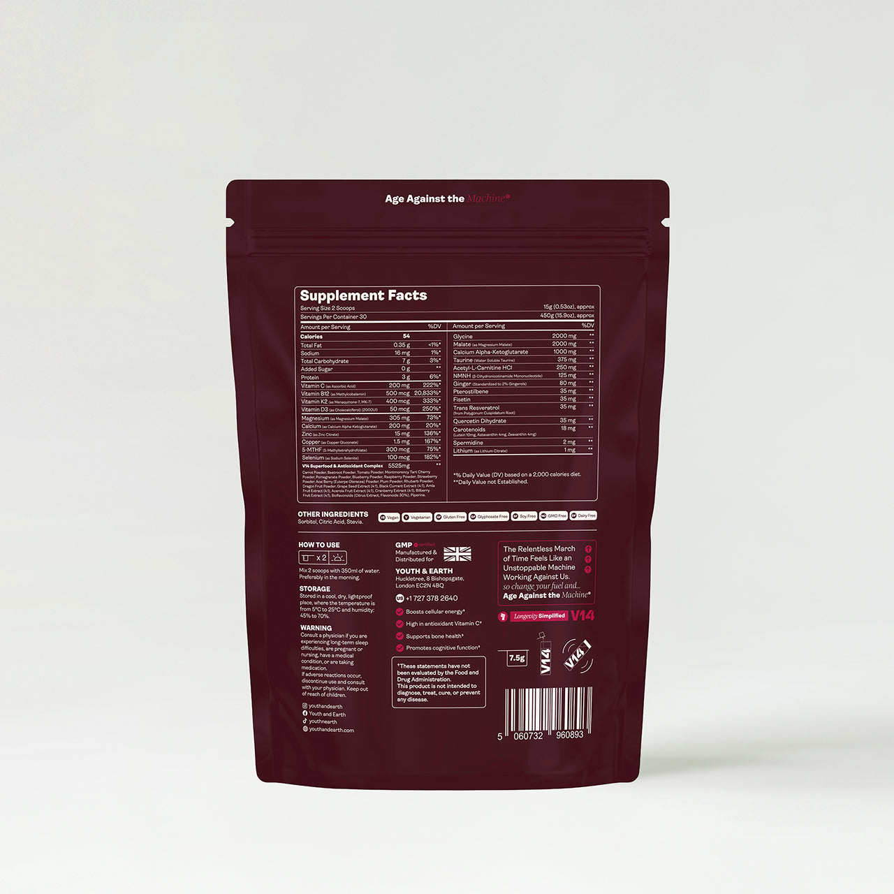 Youth & Earth Youth & Earth V14 Longevity Reds